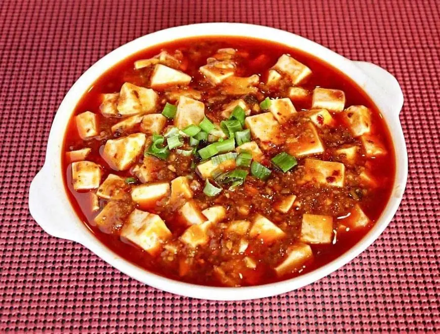 Ma-Po Tofu with ground pork and Sichuan peppercorn
