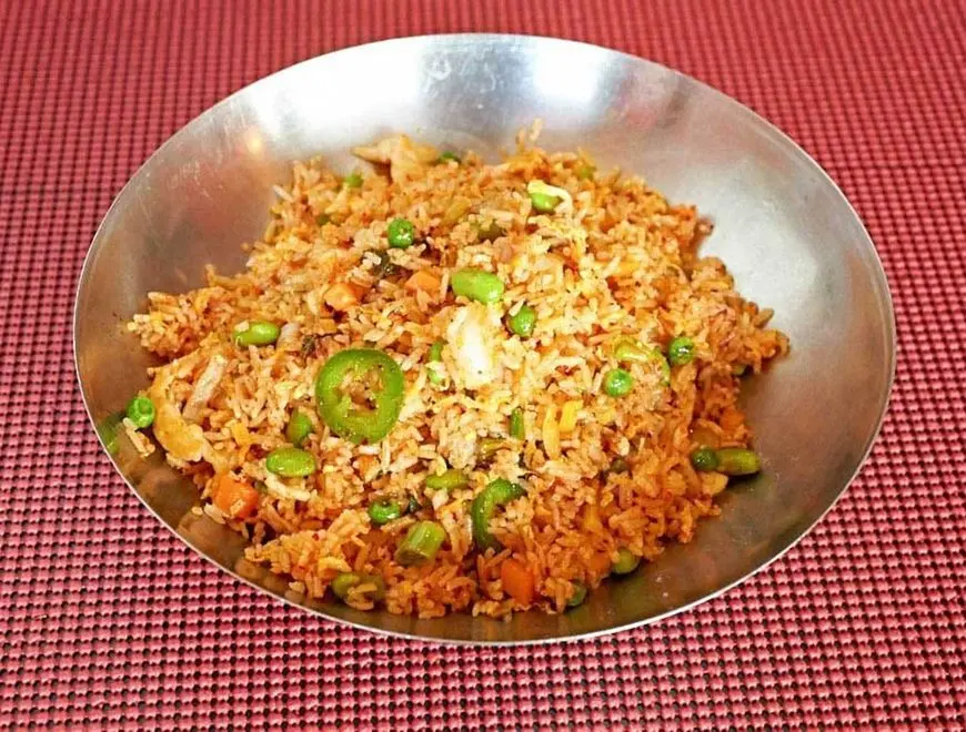 Spicy chicken fried rice